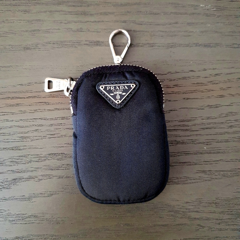 Prada Mini Pouch Black Nylon 💯% Authentic 🌟 Pre-Owned